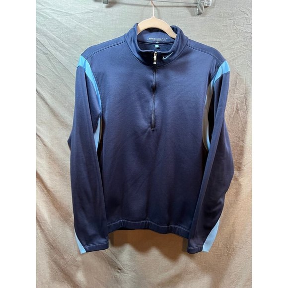 Nike Golf Sweater Adult Small Blue 1/2 Zip‎ Long Sleeve Sweatshirt Mens. - Picture 1 of 8